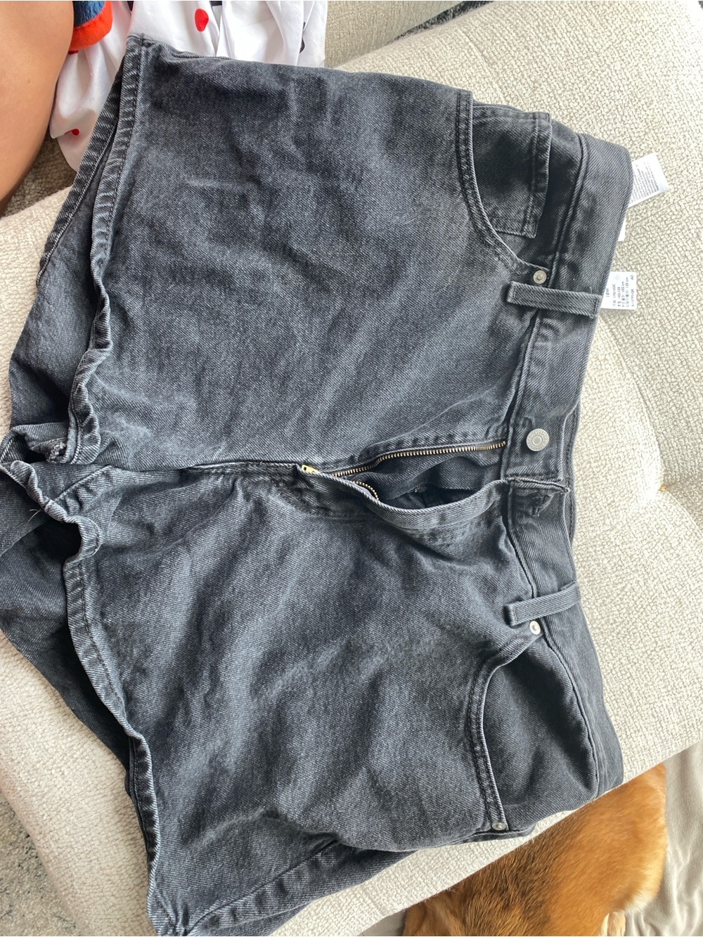 Levi's Black High Waisted Denim Shorts